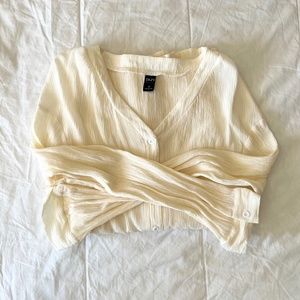 Cream Button Up Blouse